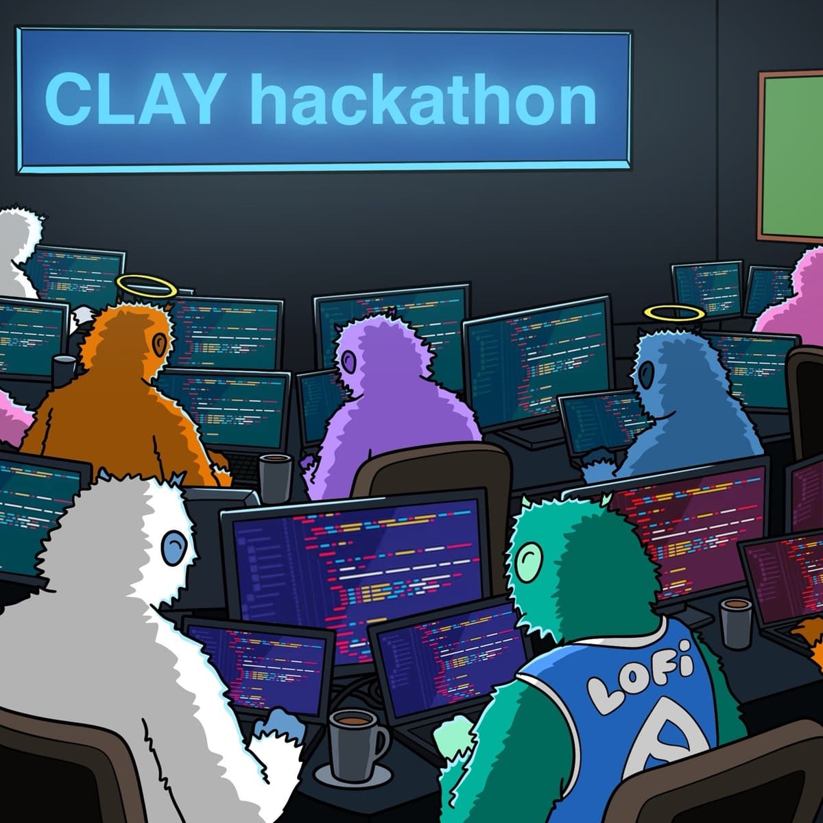CLAY Hackathon builders at work